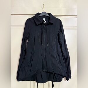 lululemon athletica Black Athletic Jacket with Subtle Ribbing